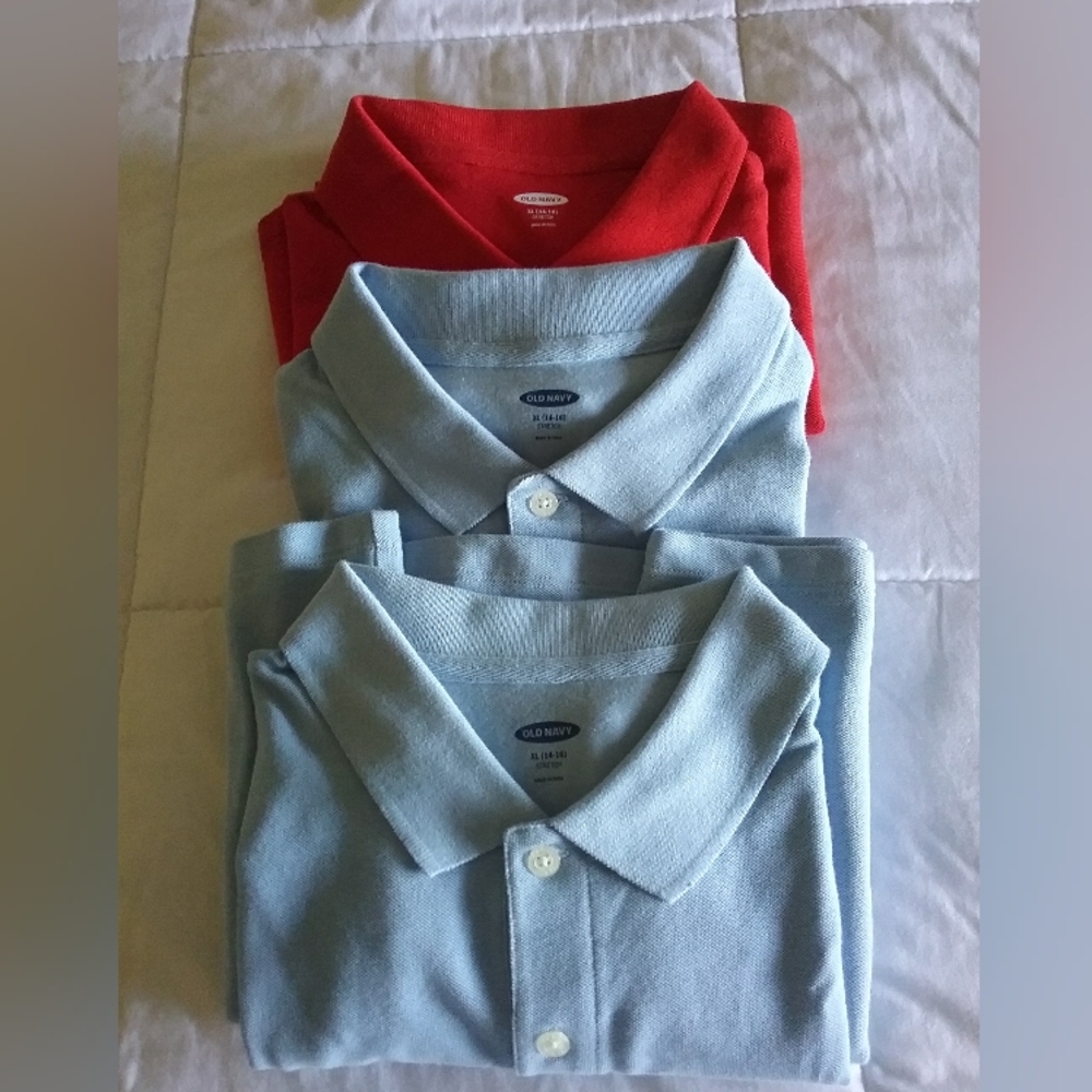 Old Navy Uniform Polo Shirt 3- pack